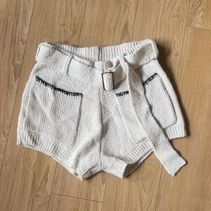 x REVOLVE Cara Knitted Short in Champagne Melange & Black ASTA RESORT